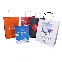 Sacs avec poignées torsadées personnalisés Sacs avec poignées torsadées personnalisés