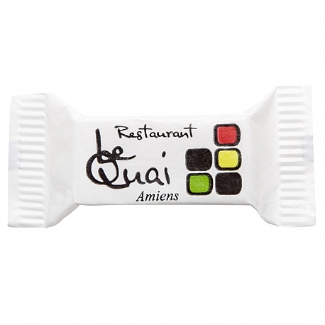 Sucre blanc 2 morceaux 2x2.5g emballage Papier personnalisé LE QUAI