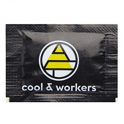 Sachet de sucre publicitaire Sucre Blanc Bio 4g personnalisé COOL AND WORKERS