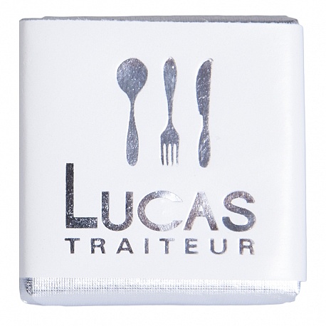 Chocolat Napolitain Noir 4g personnalisé LUCAS