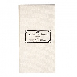 Serviette Ivoire personnalisée Airlaid 1/8 Serviette Ivoire personnalisée Airlaid 1/8