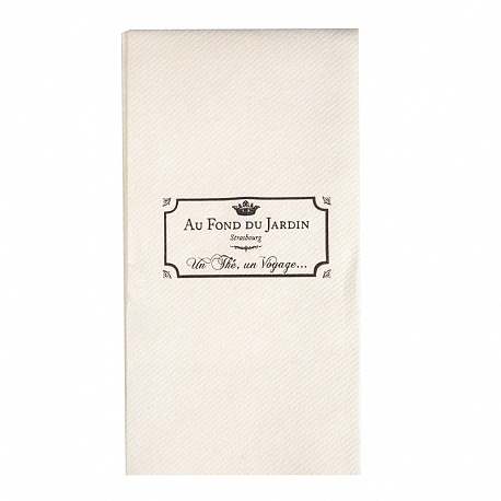 Serviette Ivoire personnalisée Airlaid 1/8